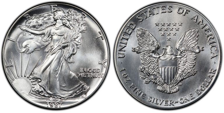 1987 American Silver Eagle Ngc Ms69