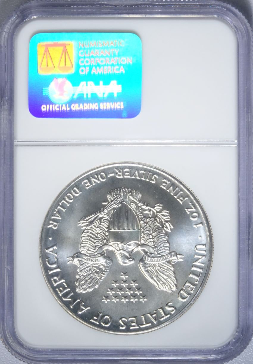 1990 American Silver Eagle Ngc Ms69