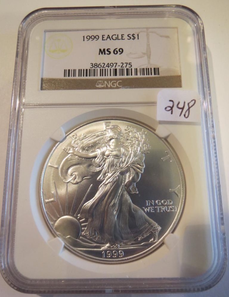  1999 American Silver Eagle Ngc Ms69