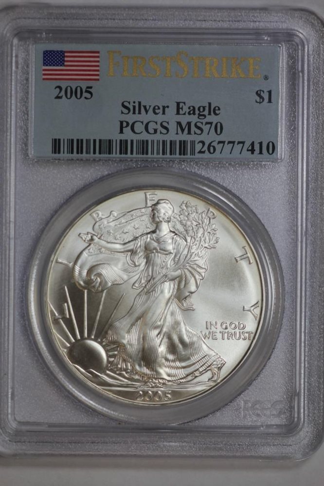  2005 American Silver Eagle Ngc Ms70