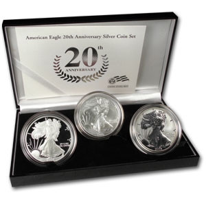 2006 W Proof American Silver Eagle 3 Coin Set