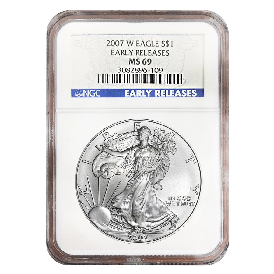 2007 American Silver Eagle Ngc Ms69