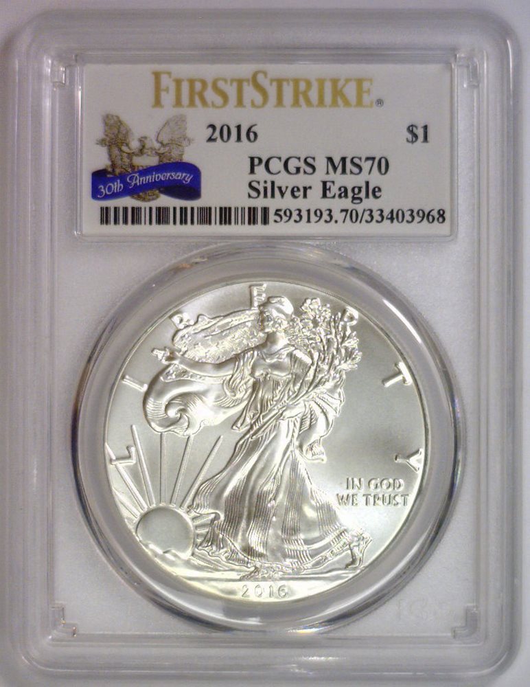 2016 American Silver Eagle Pcgs Ms70 Fs