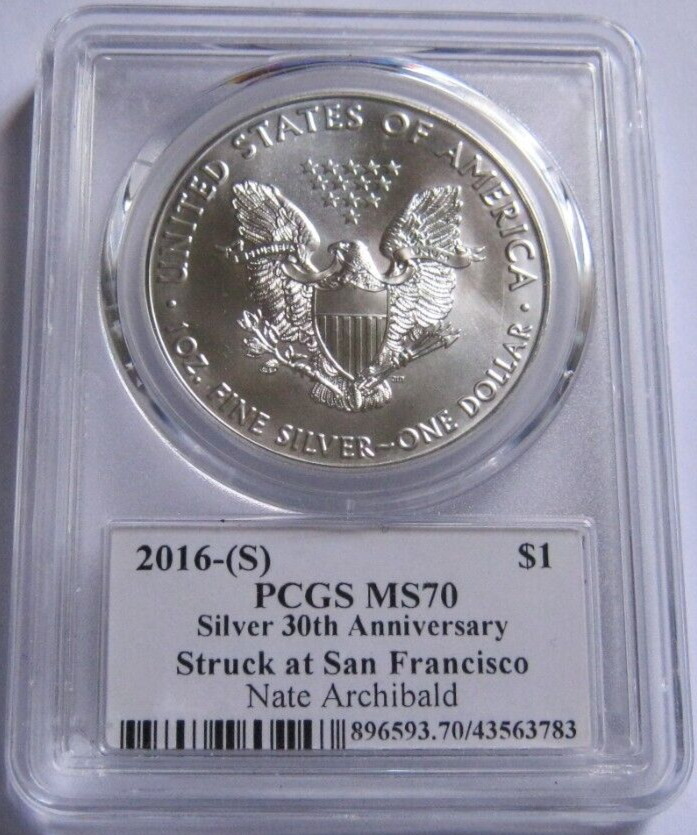  2016 American Silver Eagle Pcgs Ms70