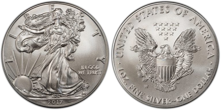  2017 W Burnished American Silver Eagle Coin