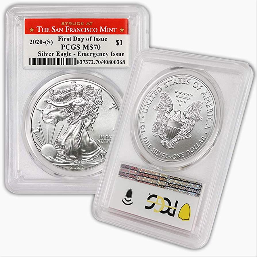 2020 1 Oz American Silver Eagle Coin Pcgs Ms70