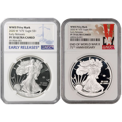 2020 S 1 Oz Proof American Silver Eagle Coin Ngc Pf70 Vl