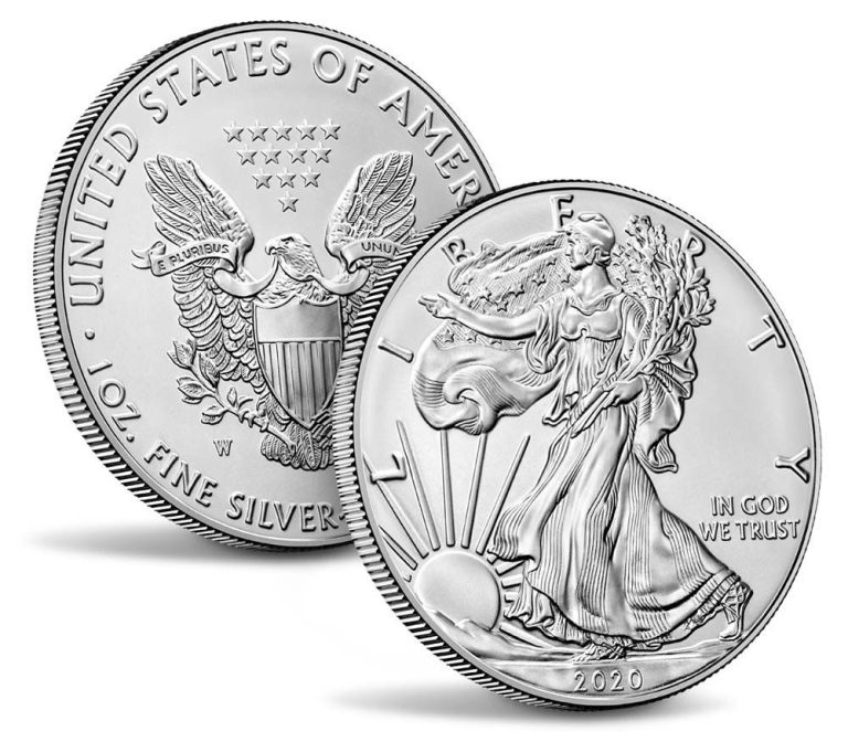  2020 W 1 Oz Burnished American Silver Eagle Coin