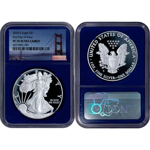 2020 W 1 Oz Proof American Silver Eagle Ngc Pf70 Ucam Er