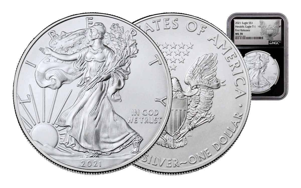 2021 1 Oz American Silver Eagle Coin Ngc Ms70