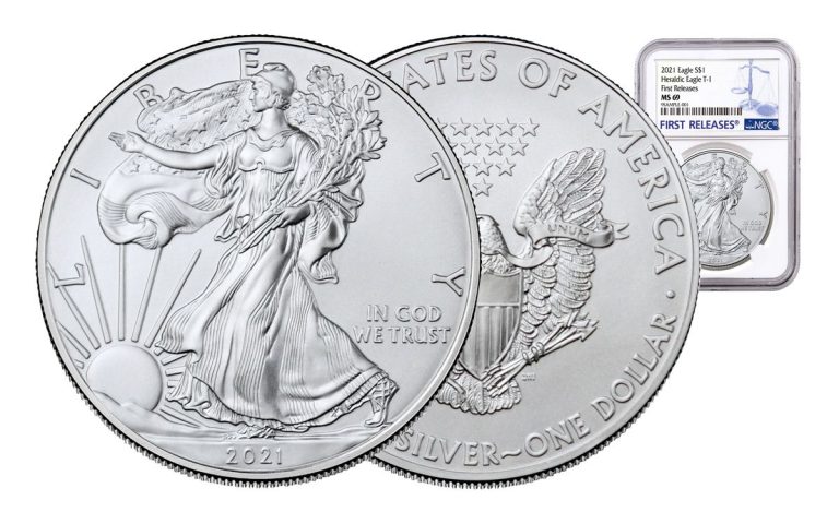  2021 P 1 Oz American Silver Eagle Coin Ngc Ms69 Er