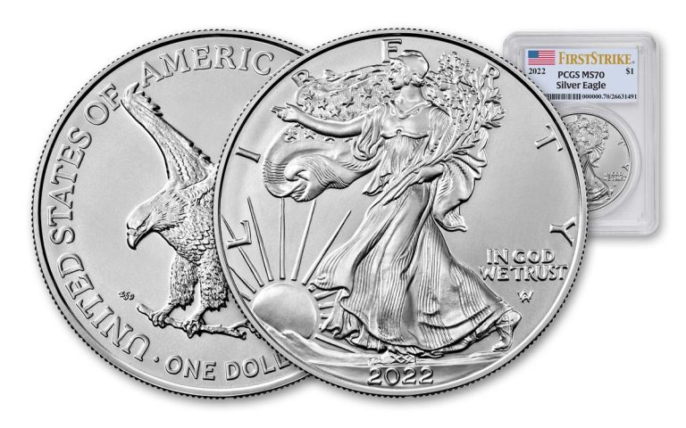  2022 1 Oz American Silver Eagle Coin Pcgs Ms70 Fs